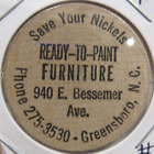 Vintage Ready-To-Paint Furniture Greensboro, Nc Wooden Nickel #2 North Carolina