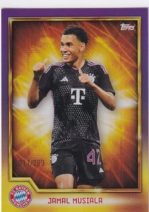 Topps Bayern Munich Fan Set Soccer 2023 FCBG-1 Jamal Musiala Purple 17/299 - Picture 1 of 2