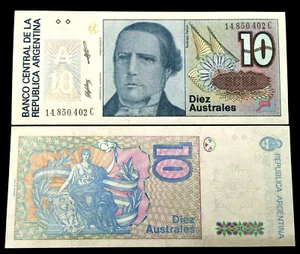 Argentina 10 Austral 1986 Banknote World Paper Money UNC Currency Bill Note - Picture 1 of 3