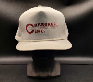 Vintage Cherokee Masonry Inc. South Carolina SC White Cord Bill Snapback Hat Cap - Picture 1 of 6