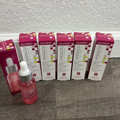 Andalou Naturals 1000 Roses Fresh + Dewy 2 In 1 Serum Sensitive 1 Oz- $10 Each - Image 1 of 2