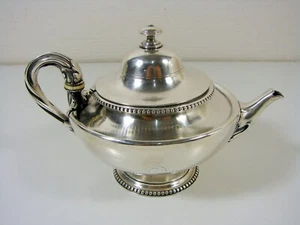 Christofle Silver Metal Teapot for the Jockey Club de Paris 1869 Punchings - Picture 1 of 12