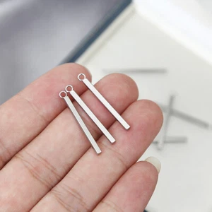 50pcs Stainless Steel Bar Pendent 28mm Sticks for diy Earrings Making - Picture 1 of 10