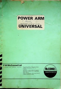 Power Arm Universal Instruction Manual McConnel Rare Agriculture equipment hedge - Imagen 1 de 6