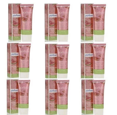 9x Purlisse Watermelon Energizing 2 Minute Polishing Peel Face Mask NIB 9pk - Image 1 of 2