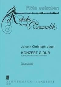 Konzert G-Dur Johann Christoph Vogel Vocal Score Flute, String Orchestra and Har - Image 1 of 4