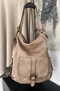 Leder Rucksack Gewaschenes Leder Beige NEU! Beutel - Bild 1 von 6