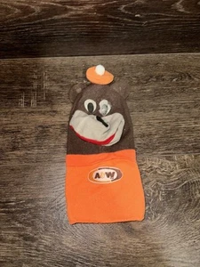 Vintage A & W Rootbeer Rooty Hand puppet All Cloth Golf Club Head Cover Woods - Picture 1 of 6