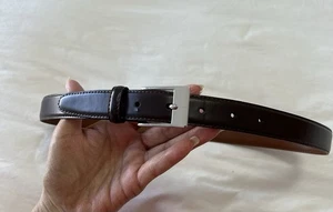 Brooks Brothers | Men's 30 | Deep Chocolate Brown Genuine Leather Belt | EUC - Picture 1 of 9