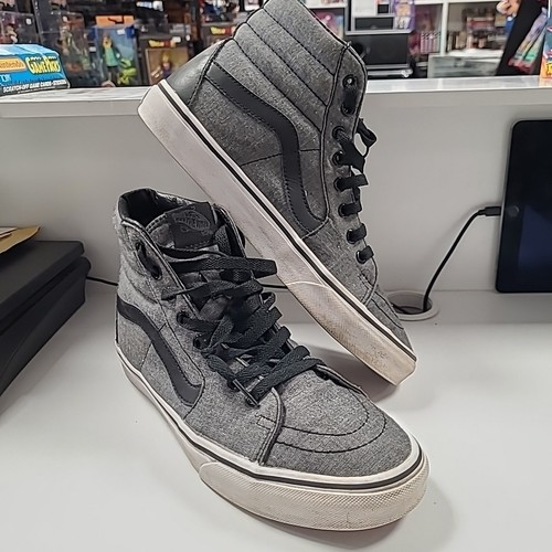 Scarpe da skateboard Vans Sk8 Hi uomo 8 donna 9 5 grigio nero