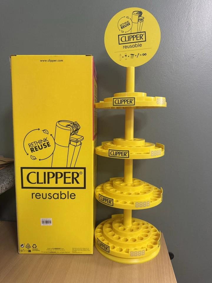 Clipper Round Carousel Display Collectors Stand for 192 Design Lighters - 4 Tier - Image 1 of 4