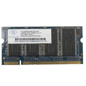 Nanya NT256D64SH8C0GN-6K256MB 333MHZ 256MB DDR DDR1 Sodimm Table Module RAM Note - Picture 1 of 1