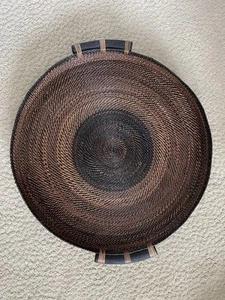22” Large Woven Serving Tray With Handles - Picture 1 of 5