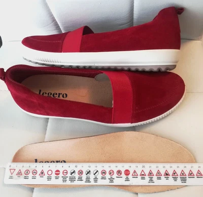 Legero Damen Tanaro Ballerina Alce Rot Leder Größe 41,5 neu - Bild 1 von 4