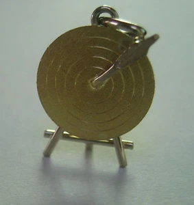 18 karaat gouden hangertje boogschieten doel - Picture 1 of 1