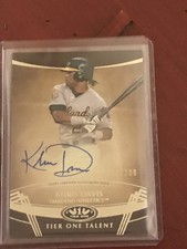 2019 Topps Tier One Khris Davis Tier One Talent AUTO /299 A’s