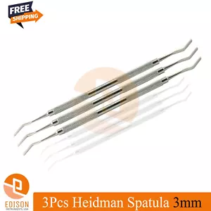 Espátula dental Heidman 3 mm juego de 3 plástico compuesto relleno restaurador tallador - Imagen 1 de 2