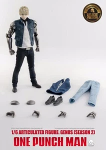 Figura de lujo 1/6 One Punch Man Genos temporada 2 NUEVA EE. UU. Threezero Saitama - Imagen 1 de 5