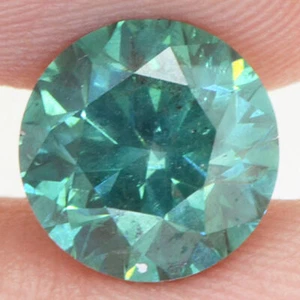 Fancy Green Diamond Round Shape Loose SI1 Natural Enhanced Polished 2.03 Carat - Picture 1 of 9