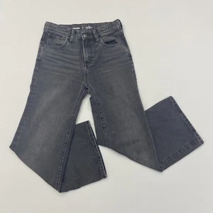 Old Navy Jeans Girls 12 High-Rise Baggy Wide Leg Zip Closure Black Denim #H - Picture 1 of 7