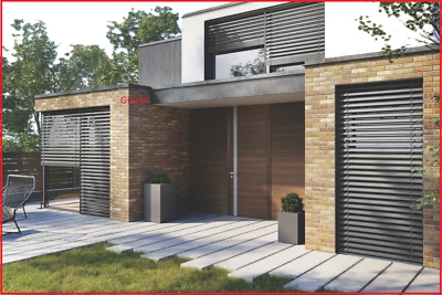 Außenjalousie C-80 NACH MAß B x H 100 x 100cm Alu Rollo Raffstore Elektroantrieb - Bild 1 von 4