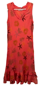WOMENS Fresh Produce Sorbet Coastal Long Scoop Neck Dress Casual Lounge Cotton L - Picture 1 of 16