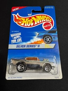 1995 Hot Wheels Silver Series II '57 Chevy Bel Air Hardtop Chrome w/5sp 1:64 NM - Picture 1 of 2