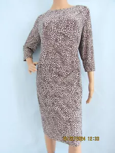 LAUREN RALPH LAUREN Jersey-Etuikleid Größe 14 schwarz & weiß Geom 3/4-Ärmel - Bild 1 von 10