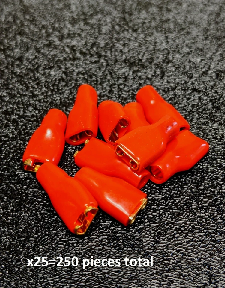 BULK Xscorpion FS10R Red 10-12 Gauge AWG Female Spade Terminals - 250pcs  - Image 1 of 1
