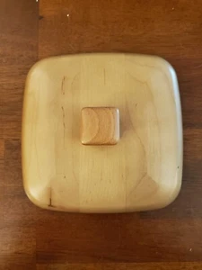 Longaberger Basket Wood Crafts 6" Replacement Lid Only, Square With Knob - Picture 1 of 5