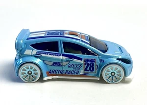 Hot Wheels ‘12 Ford Fiesta Blue Arctic Racer 🥶 1:64 **LOOSE** - Picture 1 of 4