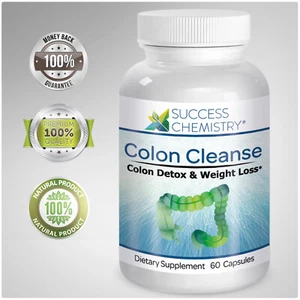 Colon Cleanse and Body Detox Maximum Strength Cleansing Diet Weight Loss Pills - Picture 1 of 7