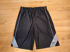 NIKE Dunk Boys Athletic Basketball Shorts Pull On Long Black Gray XL 18/20 - Picture 1 of 5