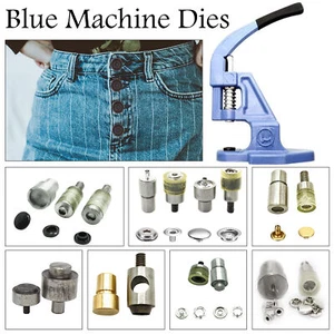 Troqueles de máquina azules universales para fijar botones de jeans tachuelas a presión - Imagen 1 de 12