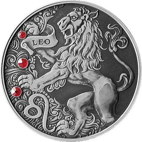 2015 Belarus Signs of the Zodiac Leo Antique finish Silver Coin Cover