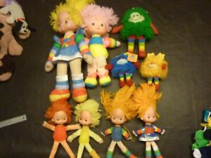 Vintage Rainbow Brite Bright Dolls Plush Lot of 9 1980s Sprites/Hallmark Kids