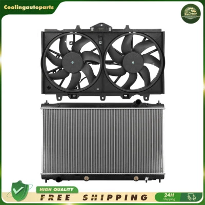 Radiator Aluminum & Radiator Condenser Cooling Fan Kit For 2014-18 INFINITI Q50 Foto 1 de 4