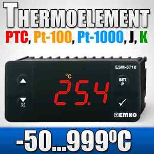 TEMPERATURREGLER PTC PT100 PT1000 Thermoelement J K  230V 12V 24V -50...+999°C