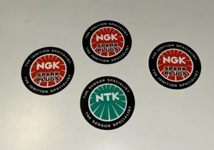 4 - Decals NGK NTK Vinyl Racing Stickers 3" Snowmobile MX NASCAR Truck Trailer - Picture 1 of 1