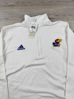University of Kansas Jayhawks Sweater Womens XL 1/4 Zip Aeroready Player Issued - Image 1 of 4