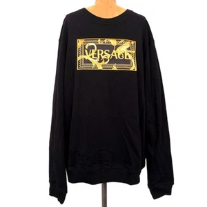 Versace Medusa Print Black Cotton Sweatshirt with Hoodie 4XL A89514S NWT $900 - Picture 1 of 15