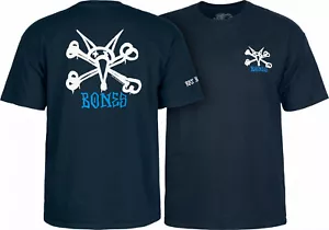 Powell Peralta RAT BONES Skateboard T Shirt NAVY - Picture 1 of 4