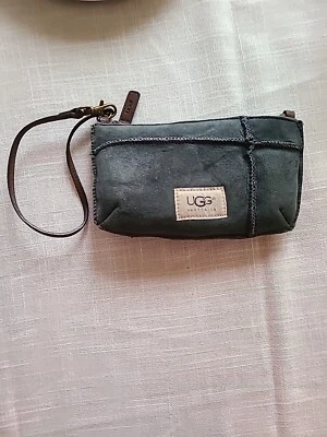Ugg Bolso Pequeño 5”x8” Piel de Oveja Bolso sin asas Cartera Cartera Marrón Foto 1 de 4