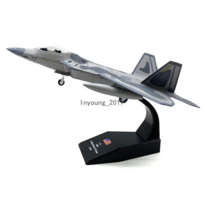 1/100 US Lockheed Martin F-22 Raptor 2005 Fighter Diecast Military Plane Model - Image 1 of 4