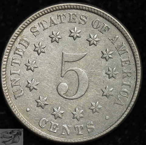 1883 Shield Nickel, Almost Uncirculated+ to Uncirc, Slider, Free Shipping, C5957 Cover