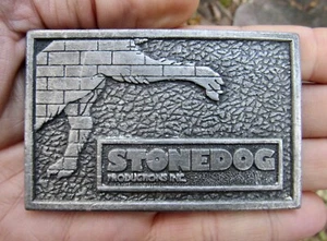 Vtg STONEDOG INC Belt Buckle 1976 Music LIVE Concert MSU Murray State RARE VG+ - Picture 1 of 4