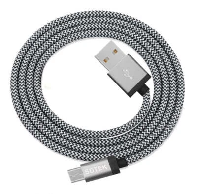Strong Braided Micro USB 1 Metre Charger Cable Lead Metal Tips for - Image 1 of 2