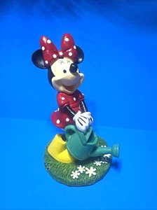 6" Disney Minnie Mouse mit Gießkanne Gänseblümchen Garten Harz Figur - Bild 1 von 8