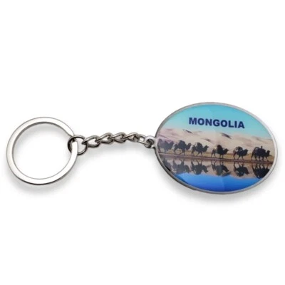 Mongolia Keychain Silk Road Souvenir Key Ring Travel Tourist Mongolian Camel - Image 1 of 4