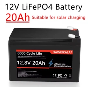 12V 20Ah LiFePO4 Li-lon Battery With BMS For Solar Wind Power Marine Fish Finder - Picture 1 of 6